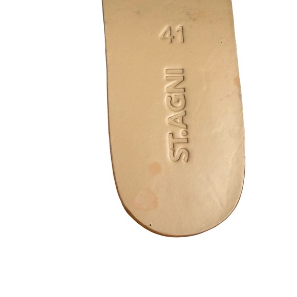 St. Agni Hennie Rattan Slide Sandals Sz 41/10 - Picture 12 of 15